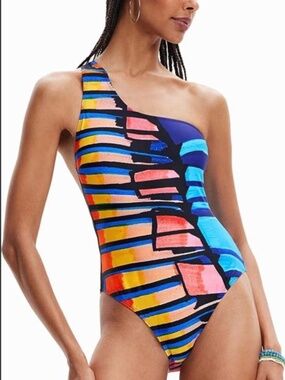 Desiguel asymmetrical one strap swimsuit NWT
